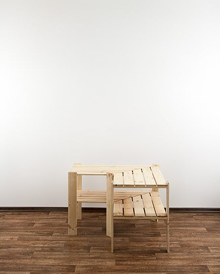 PROREGAL Eckregal Woodland HxBxT 64 x 80 x 50 cm Fachlast 120 kg 2 Fachboden Kiefernholz Natur
