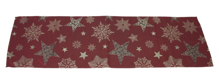 FRANK FLECHTWAREN | Tischläufer Sparkling Stars, POLYESTER, 40 x 140 cm
