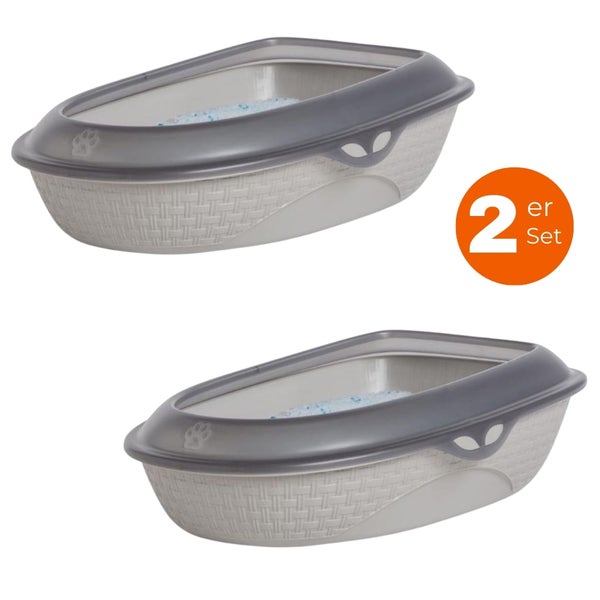 Zwei Katzentoiletten im Set