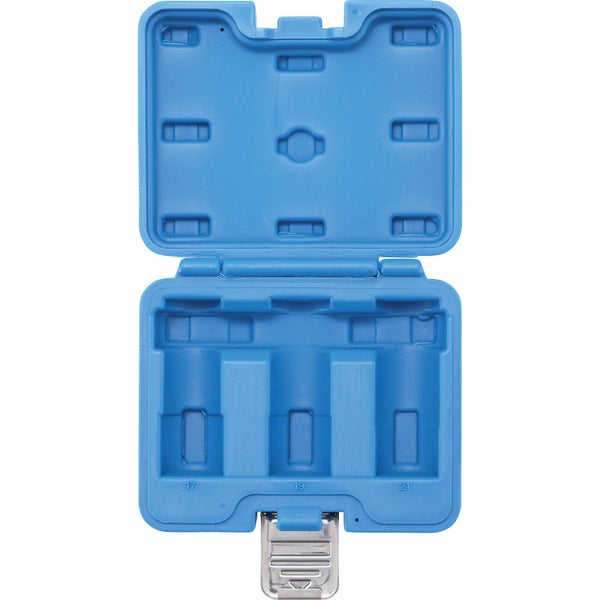 Geöffneter, leerer Werkzeugkoffer aus Kunststoff