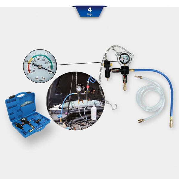 BRILLIANT TOOLS Kühlsystem Befüll- und Entlüftungsgerät 4tlg. - BT521100