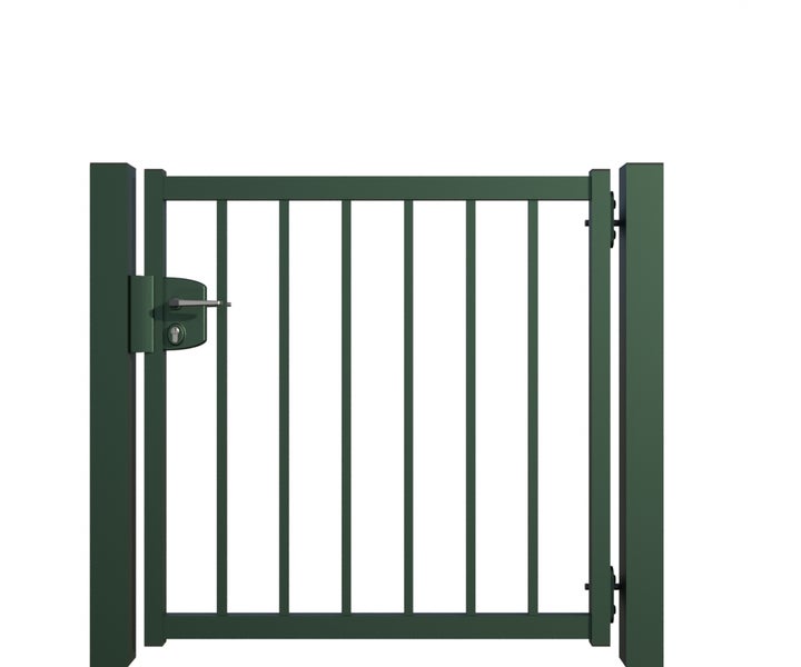 Gartentor aus Metall mit Schloss