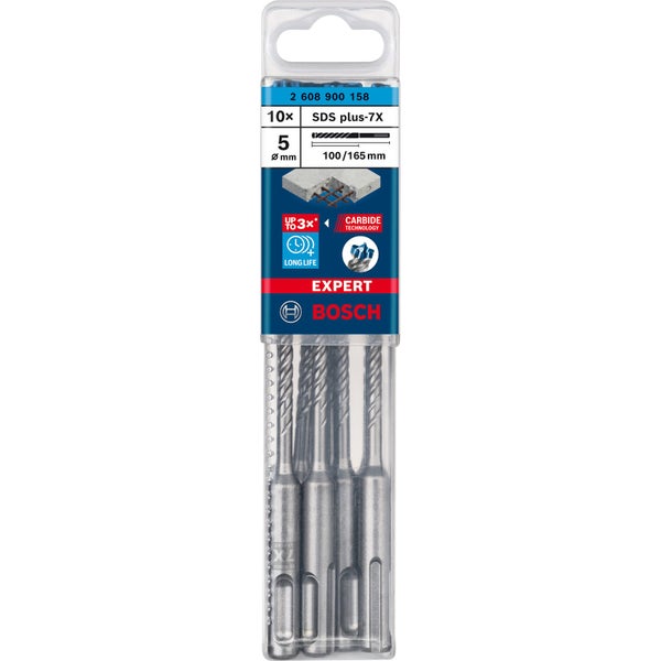 Bosch Expert SDS plus-7X Hammerbohrer Set, 5 mm Durchmesser