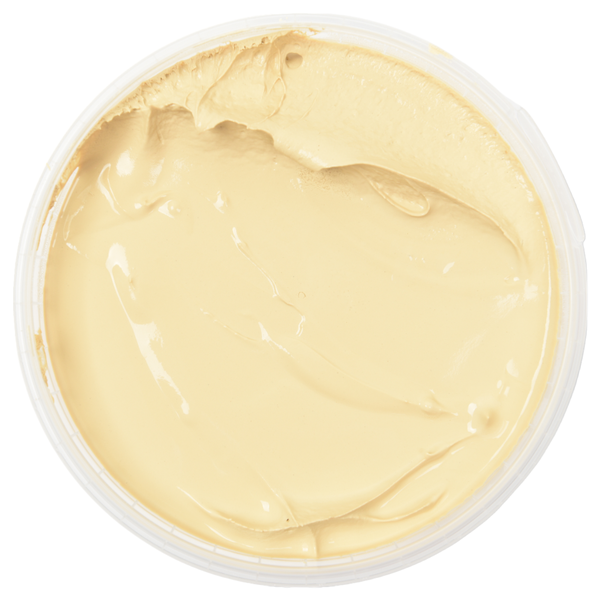 Offener Eimer mit Spachtelmasse