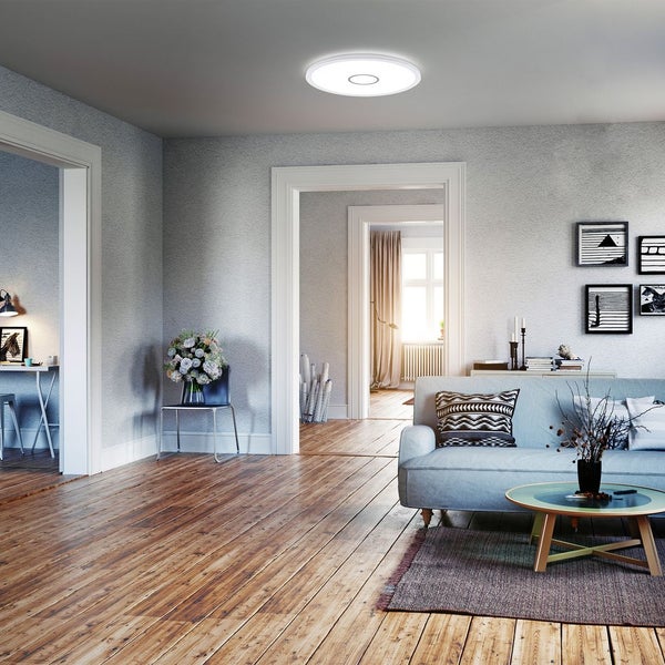 LED Deckenleuchte ultraflach weiß-silber 18 W