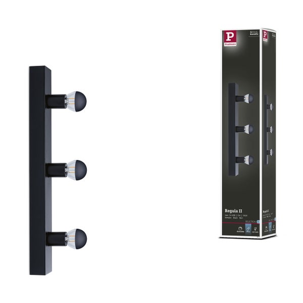 Spiegelleuchte Regula II IP44 E14 230V max. 3x40W dimmbar Schwarz