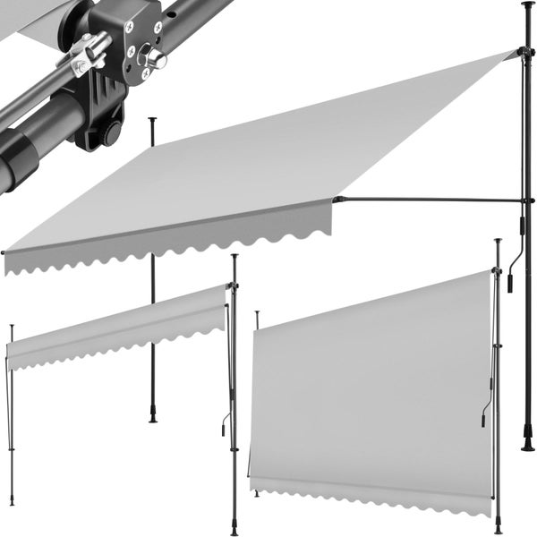 Klemmmarkise tectake  mit Handkurbel einfache Montage