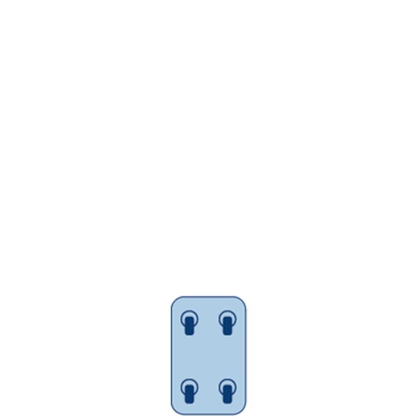 Symbol für eine Vorrichtung mit vier Schuko Steckdosen