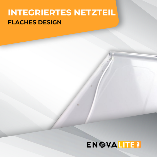 Flaches LED Panel mit integriertem Netzteil.