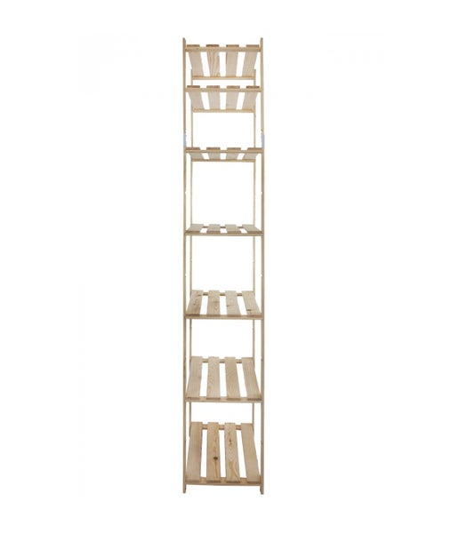 PROREGAL Holzregal Pinepeak HxBxT 220 x 80 x 38 cm 7 Fachboden 1,2 cm Dickes Kiefernholz Natur