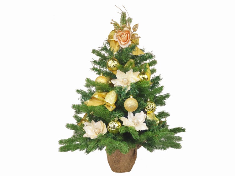 LAALU Set Weihnachtskugeln 19 Stück in Box GENTLE ROSE für Weihnachtsbäume bis 100 cm