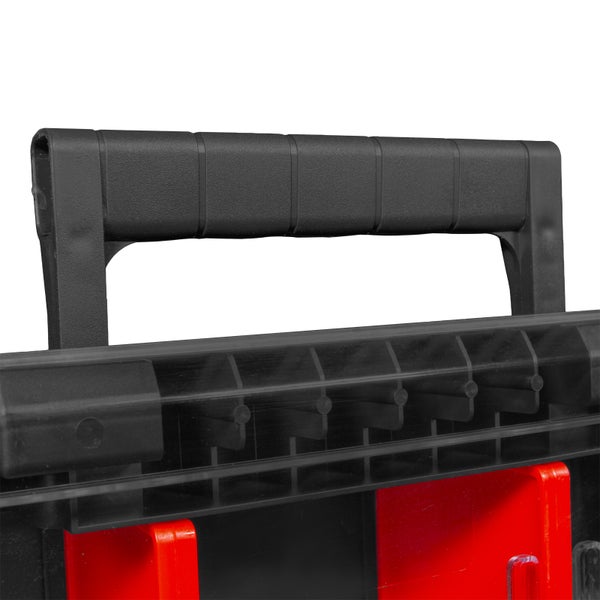 PROREGAL Sortierkasten 12 Fächer | HxBxT 11x39x40cm | Schwarz/Rot