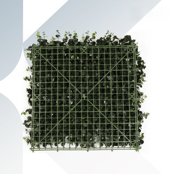 FLOORDIREKT Pflanzenwand - Eucalyptus - Kunstpflanzenwand zur Dekoration - 50 x 50 cm