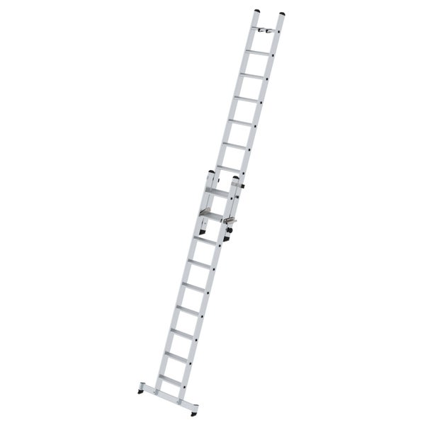 PROREGAL Stufen-Schiebeleiter 2-Teilig mit Traverse 2 x 9 Stufen