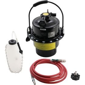 Bremsenentlüftungsgerät für Werkstätten mit Behälter, Schlauch und Adapter