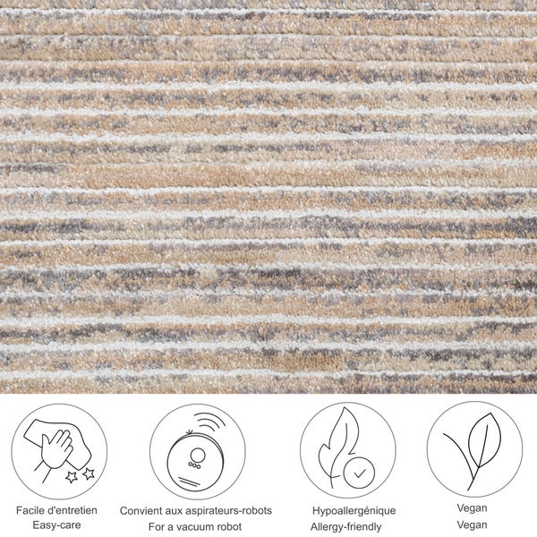 Gewebter Teppich in Kort-Optik Corduletta Beige 80x150 cm