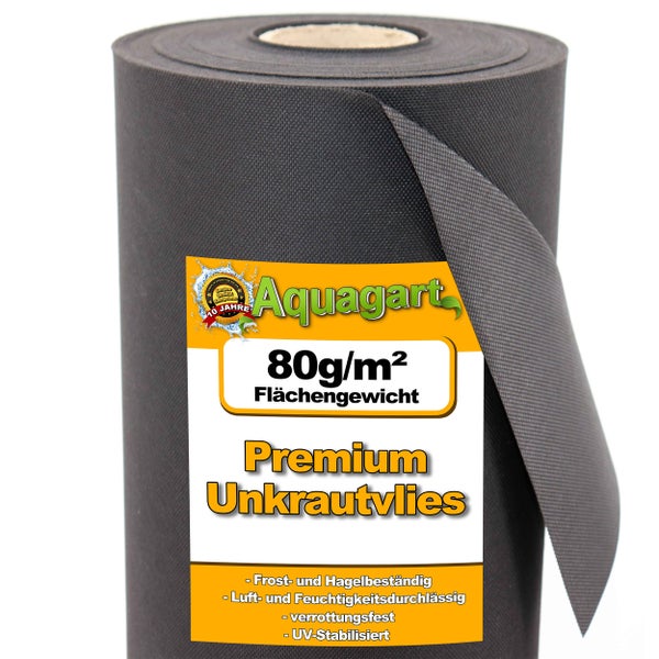 90m² Gartenvlies Unkrautvlies Mulchvlies 80g 1,8m breit