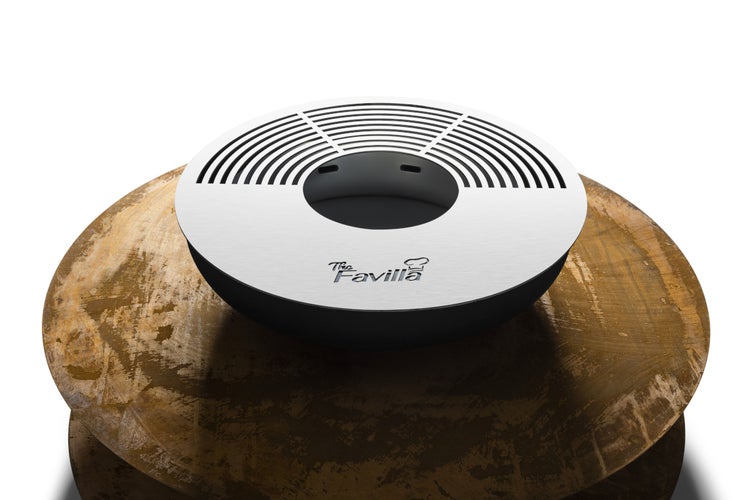 The Favilla SINA Feuerschale mit Grillring Cortenstahl – Feuerschale mit Grillplatte (120 x 120 x 45 cm, 68 kg), Feuerstelle & Plancha Grill für Garten & Terrasse, wetterfest & rostoptisch
