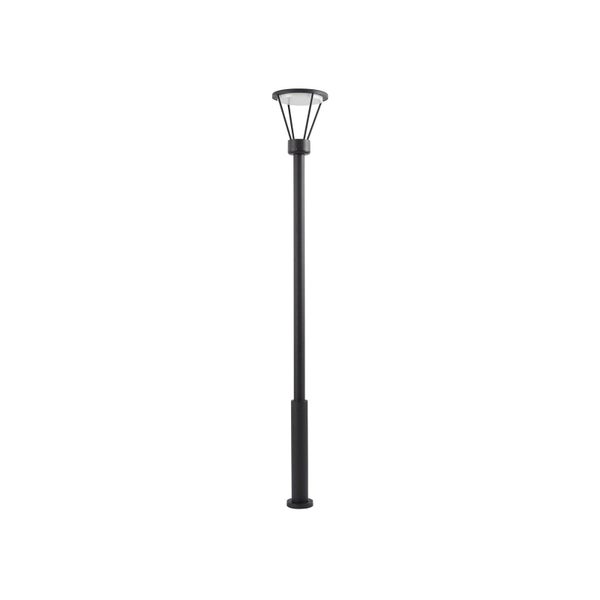 Lucande LED Mastleuchte außen Elario (Modern) in Schwarz aus Aluminium (1 flammig, ) - Kandelaber Außenleuchte