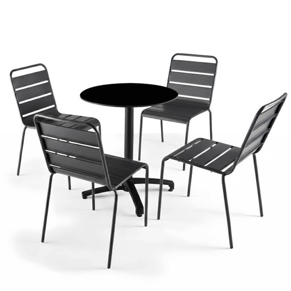 Schwarzer ovaler Möbelgleiter.