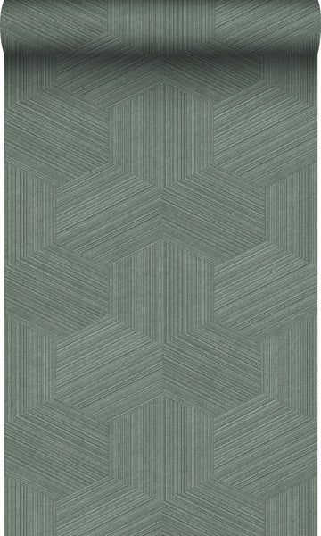 Origin Wallcoverings Tapete 3D-Muster Graugrün - 50 x 900 cm - 347944