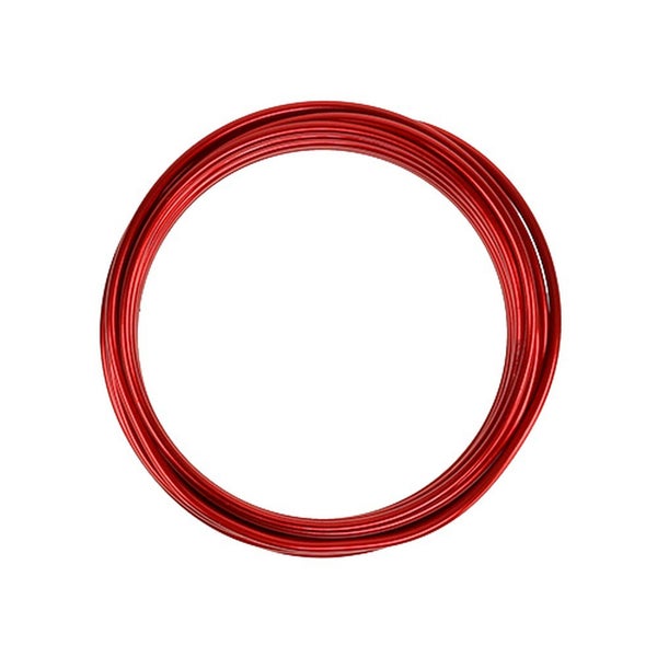 Rolle roter Basteldraht aus Aluminium.