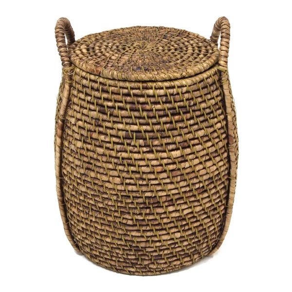 FRANK FLECHTWAREN | Wäschekorb Oriental Heat, KORBGEFLECHT, ca. Ø 43 x 53 cm, GH 62 cm