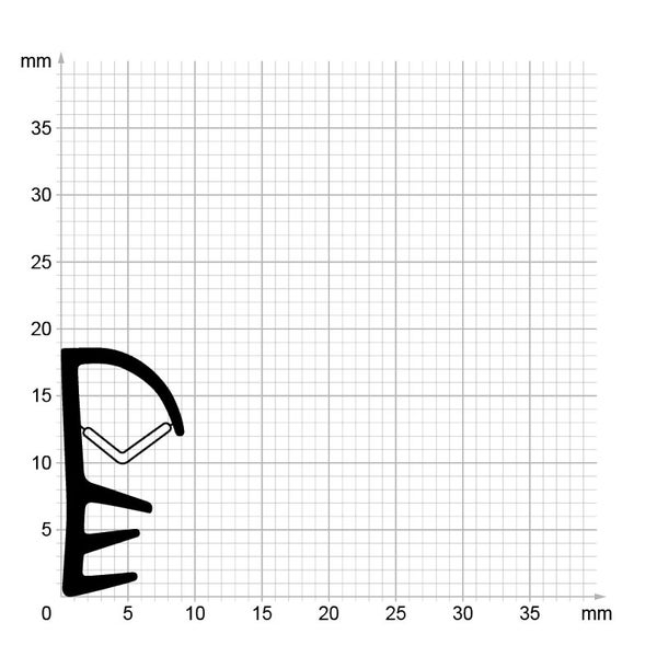 DIWARO. | Flügelfalzdichtung FF099 | schwarz | 5 Meter