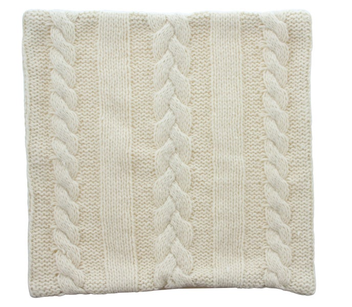 FRANK FLECHTWAREN | Kissenhülle Strickmuster, POLYESTER, 45 x 45 cm