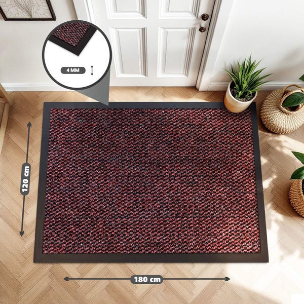 1 St. Schmutzfangmatte PALERMO Rot 120 x 180 cm