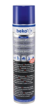 Beko Bitumen Primer Sprühdose, schnelltrocknender bituminöser Voranstrich für Heiß- und Kaltverklebungen.