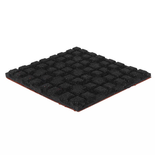 Gummifliese EPDM-Deckschicht - 50 x 50 cm - 45 mm - Rot
