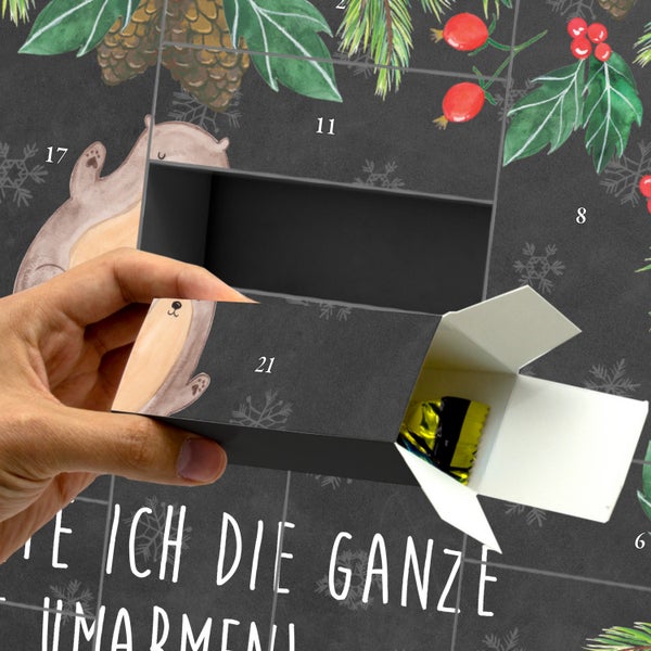 Mr. & Mrs. Panda Befüllbarer Adventskalender Otter Umarmen - Schwarz
