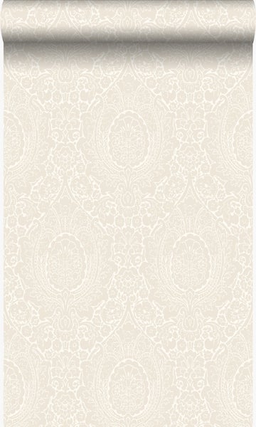 Origin Wallcoverings Tapete Ornamente Blütenweiß - 53 cm x 10,05 m - 345425