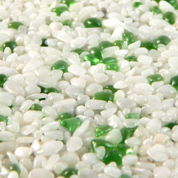 Terralith Glassteinteppich Vetro Verde / Bianco-für 1 qm -außen-