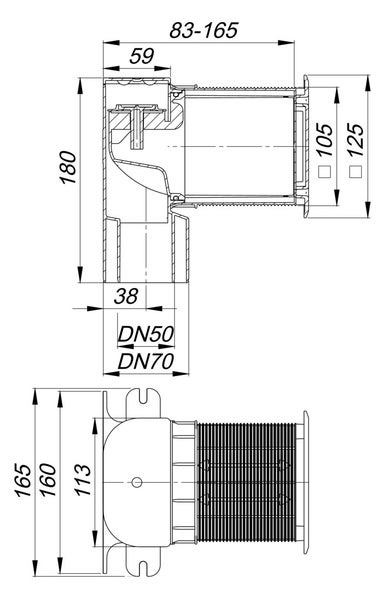 Dallmer Rohrbelüfter DallVent WE DN 50/70, verchromt, 1289839