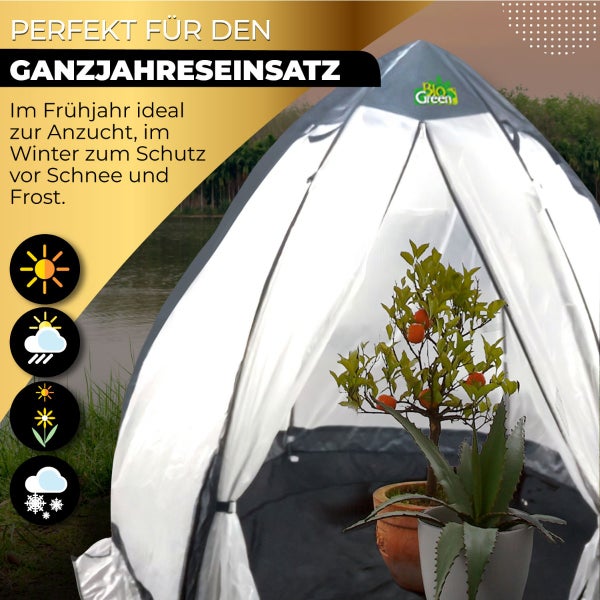 Überwinterungszelt Tropical Island Breeze L für Pflanzen H 200 x Ø 240 cm