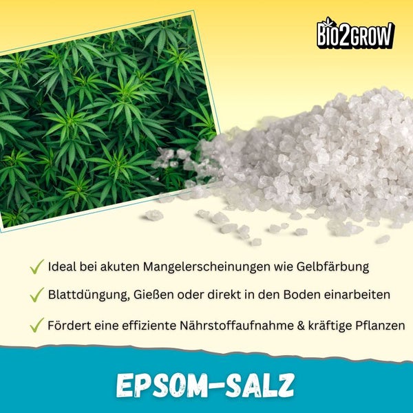 Bio2Grow Bittersalz zur Nährstoffversorgung von Pflanzen.