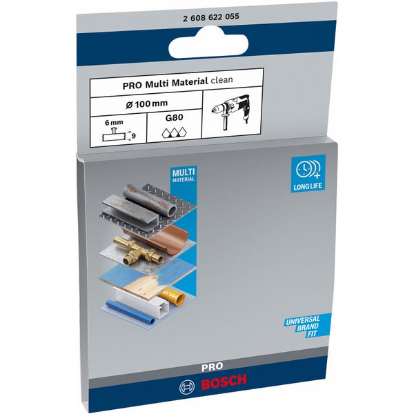Bosch PRO Multi Material clean Scheibenbürste 100 x 1 mm gerader Schaft - 2608622055