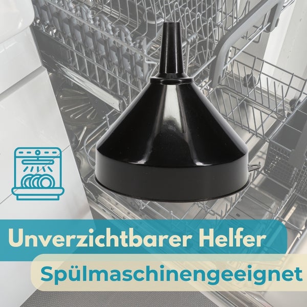 Schwarzer Trichter, spülmaschinengeeignet
