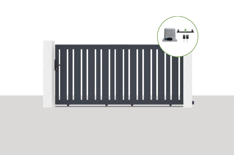 Elektrisches Schiebetor 3x1,4m VEYMONT + RANGER C300 Motorisierung