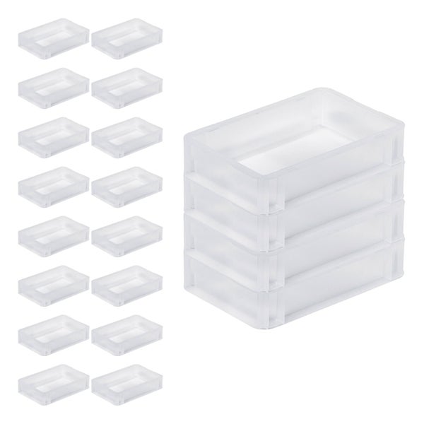 PROREGAL SparSet 20 x Transparenter Eurobehälter BasicLine Mit Geschlossenem Griff HxBxT 7 x 20 x 30 cm 2,9 Liter Eurobox Transportbox