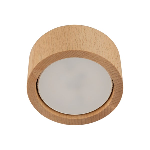 Deckenleuchte aus Holz mit runder Form
