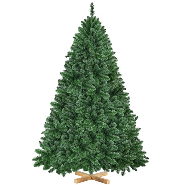 Yaheetech 183 cm Künstlicher Weihnachtsbaum mit Spitzen , Grün