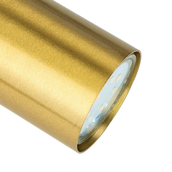 Nahaufnahme einer goldenen LED-Leuchte