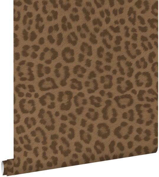 ESTAhome Tapete Leopardenmuster Dunkelbraun - 50 x 900 cm - 139969