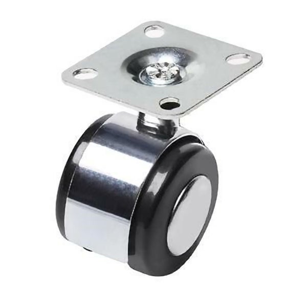 Möbelrolle mit Anschraubplatte aus Metall für schwere Möbelstücke