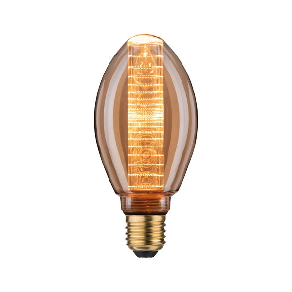 Inner Glow Edition LED Birne Innenkolben Ringmuster E27 230V 120lm 3,6W 1800K dimmbar Gold