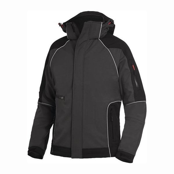 FHB Softshelljacke WALTER Größe L anthrazit / schwarz - 78518-1220-L