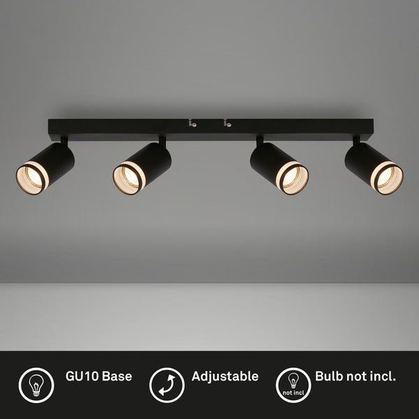 Deckenstrahler Deckenleuchte Deckenlampe Schlafzimmer Schwenkbar 4-flammig GU10